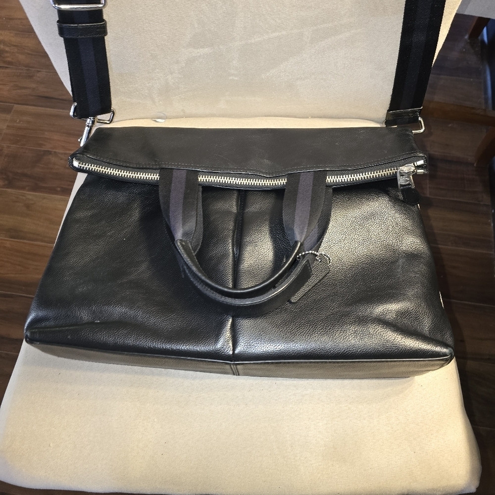 Unisex Coach Leather Tote Bag - Picture 4 of 7